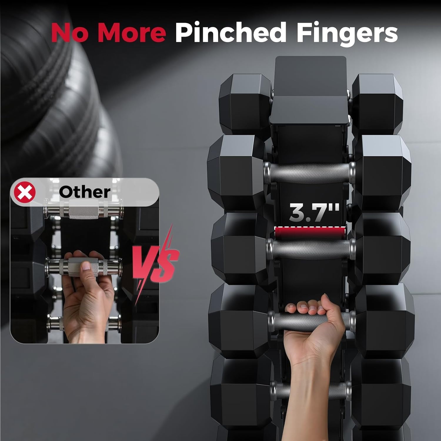Dumbbell Rack Stand Only 5 Tier, Weight Rack for Dumbbells Compact A-Frame Home Gym Space Saver, 480 LBS Weight Capacity